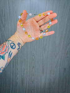 Shiny Candy Corn Gem Choker