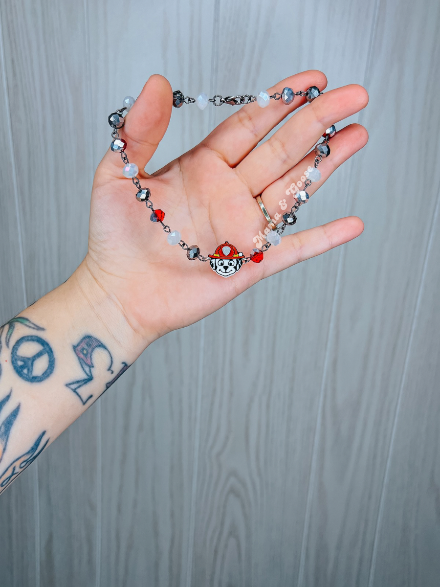 Fire Pup Gem Choker